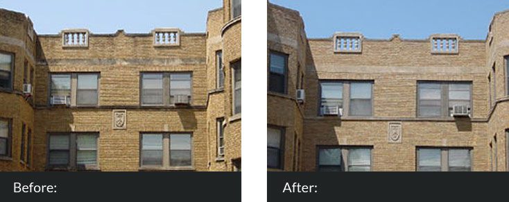 Power wash clearance brick house