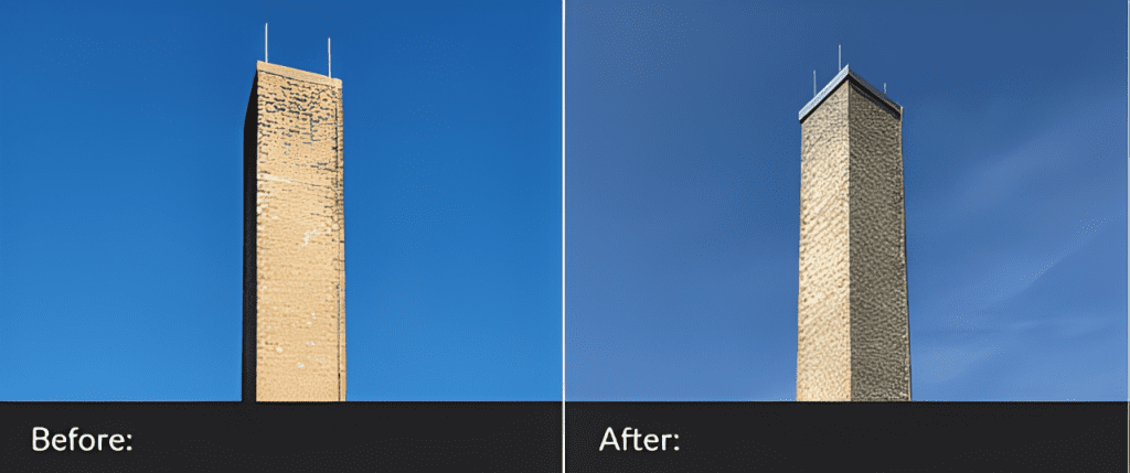 Chimneytower Before After (1)