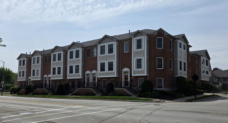 Brick restoration and tuckpointing for a townhome association in Arlington Heights, Illinois